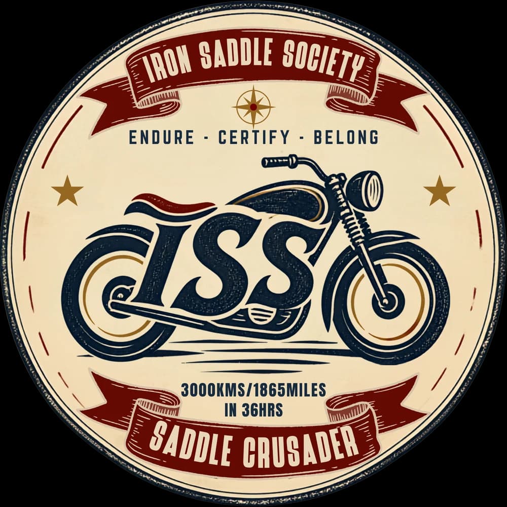 Saddle Crusader badge: 3,000 km in 36 hours